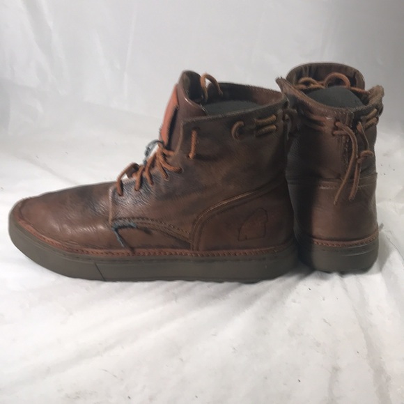 Satorisan Mens Designer Pebbled Leather Art To Wear Lace Up Rare Logo Ankle Boot main image 10